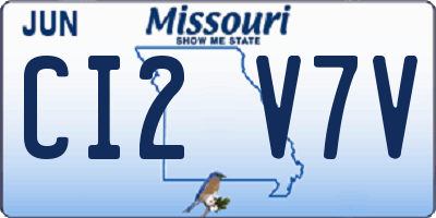 MO license plate CI2V7V