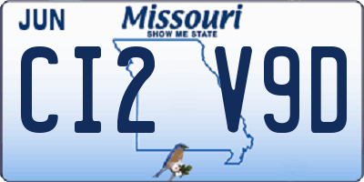 MO license plate CI2V9D