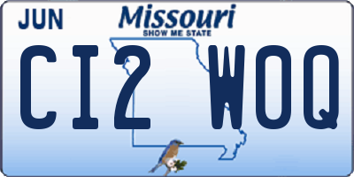 MO license plate CI2W0Q