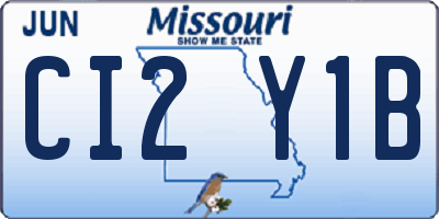 MO license plate CI2Y1B