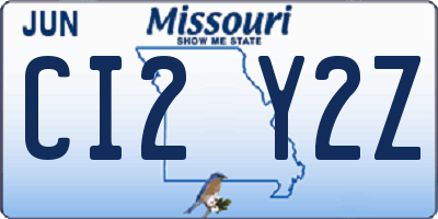 MO license plate CI2Y2Z