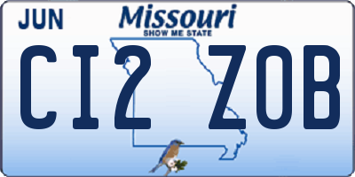 MO license plate CI2Z0B