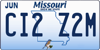 MO license plate CI2Z2M