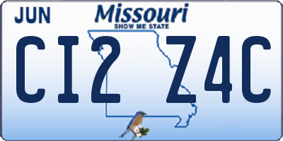 MO license plate CI2Z4C
