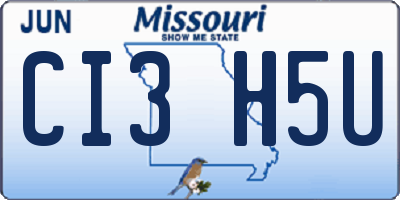 MO license plate CI3H5U