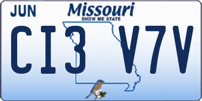 MO license plate CI3V7V