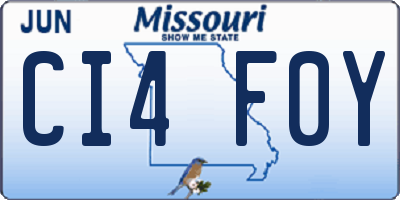 MO license plate CI4F0Y