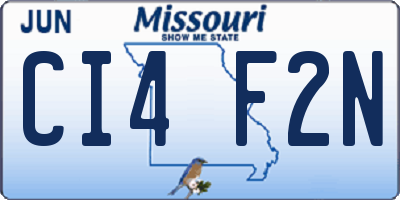 MO license plate CI4F2N