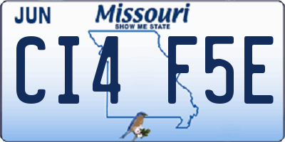 MO license plate CI4F5E
