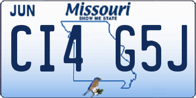 MO license plate CI4G5J