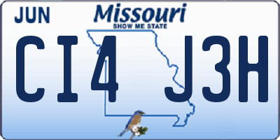 MO license plate CI4J3H