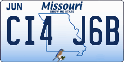 MO license plate CI4J6B