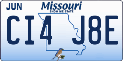 MO license plate CI4J8E