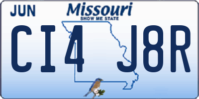 MO license plate CI4J8R