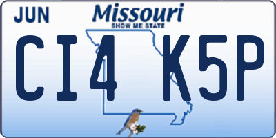 MO license plate CI4K5P