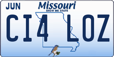 MO license plate CI4L0Z