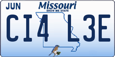 MO license plate CI4L3E