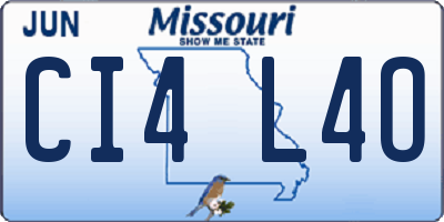 MO license plate CI4L4O