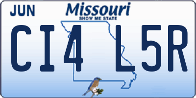 MO license plate CI4L5R
