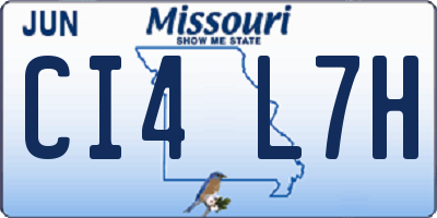 MO license plate CI4L7H