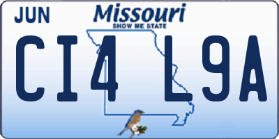 MO license plate CI4L9A