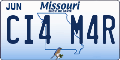 MO license plate CI4M4R