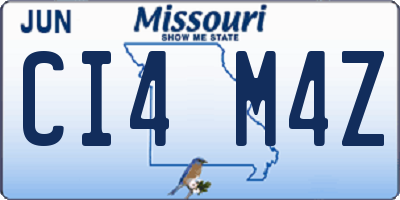 MO license plate CI4M4Z