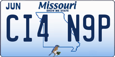 MO license plate CI4N9P