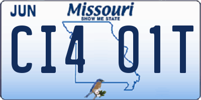 MO license plate CI4O1T
