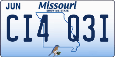 MO license plate CI4Q3I
