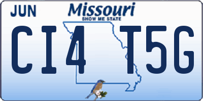 MO license plate CI4T5G