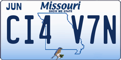 MO license plate CI4V7N