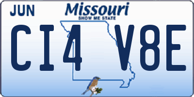 MO license plate CI4V8E