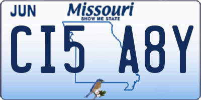MO license plate CI5A8Y