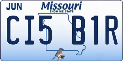 MO license plate CI5B1R