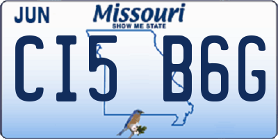MO license plate CI5B6G
