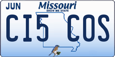 MO license plate CI5C0S