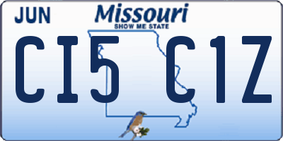 MO license plate CI5C1Z