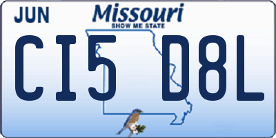 MO license plate CI5D8L