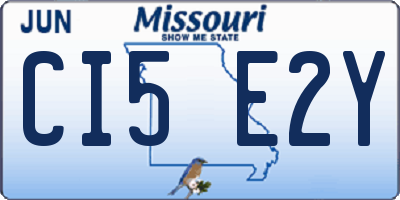 MO license plate CI5E2Y
