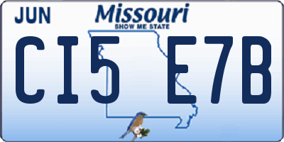 MO license plate CI5E7B