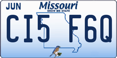 MO license plate CI5F6Q