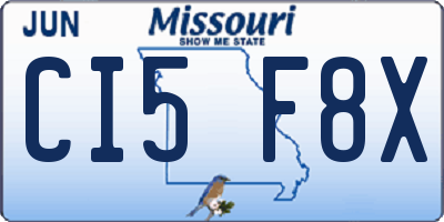 MO license plate CI5F8X