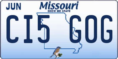 MO license plate CI5G0G