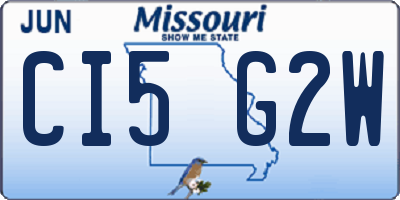 MO license plate CI5G2W