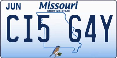 MO license plate CI5G4Y