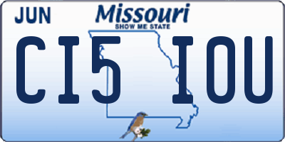 MO license plate CI5I0U