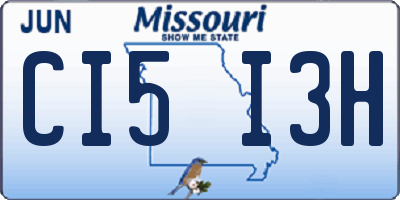 MO license plate CI5I3H