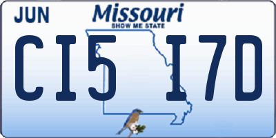 MO license plate CI5I7D