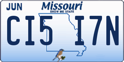 MO license plate CI5I7N